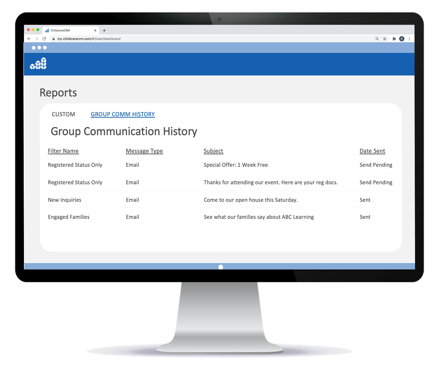 Group Communication computer monitor