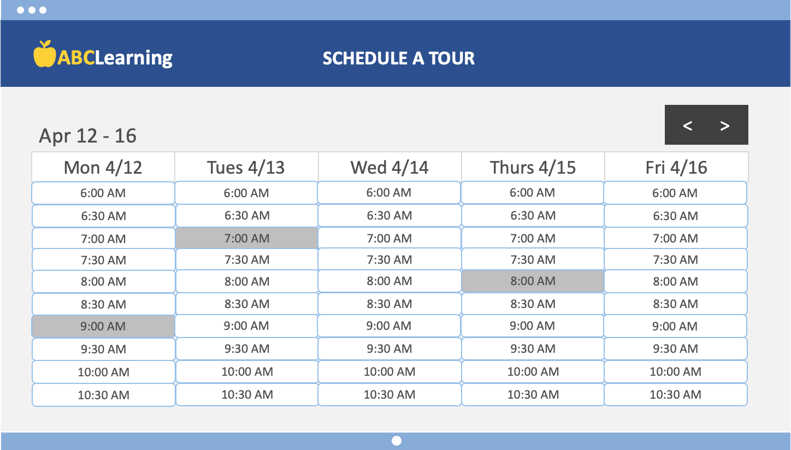 digital tour scheduler